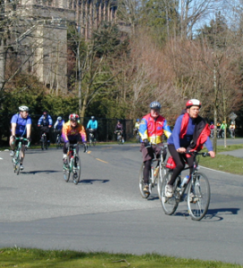 People Bicycling